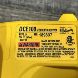 AS-IS DEWALT Cordless Compact Jobsite Blower(Tool Only)