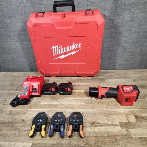 HOUSTON LOCATION - AS-IS Milwaukee-2674-22P M18 Short Throw Press Tool Kit W/ Viega PureFlow Jaws