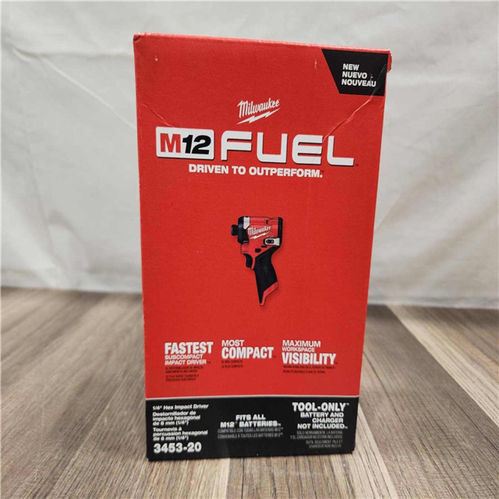 NEW- Milwaukee M12 FUEL 12 V 1/4 in. Cordless Brushless Impact Driver