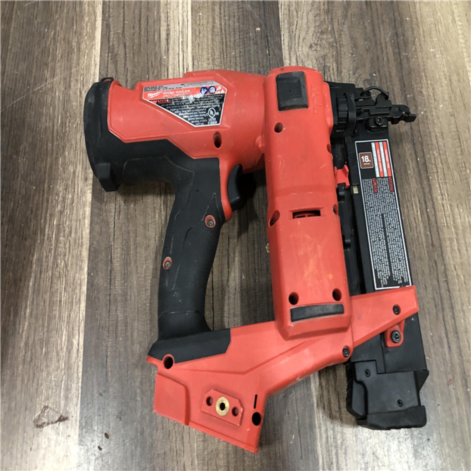 AS-IS Milwaukee FUEL 18-Volt Lithium-Ion Brushless Cordless Gen II 18-Gauge Brad Nailer (Tool-Only)
