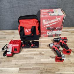 HOUSTON LOCATION - AS-IS Milwaukee 18V Lithium-Ion Cordless Drill Driver/Impact Driver Combo Kit