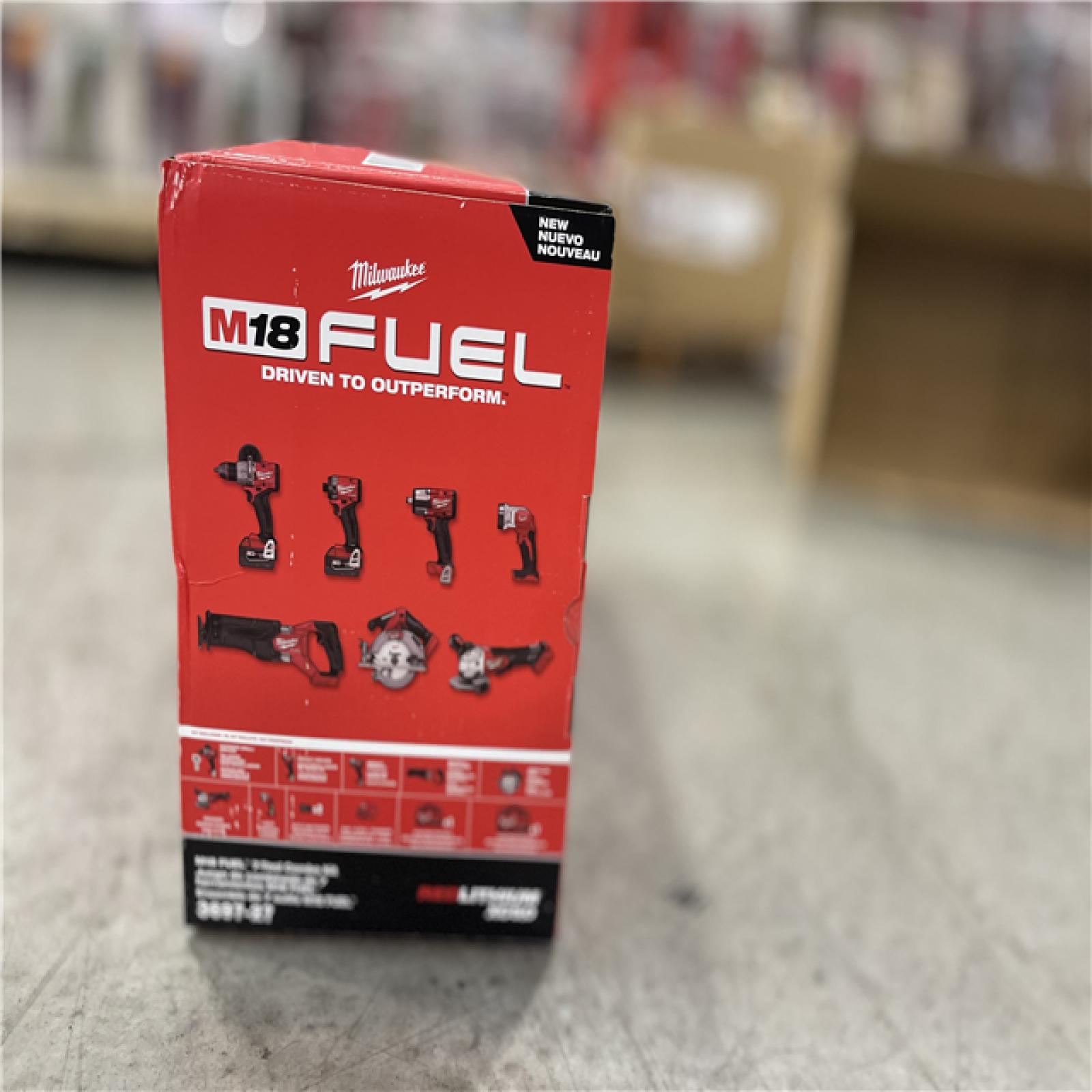 NEW! - Milwaukee M18 FUEL 18V Lithium-Ion Brushless Cordless Combo Kit with Two 5.0 Ah Batteries  1 Charger  2 Tool Bags (7-Tool)