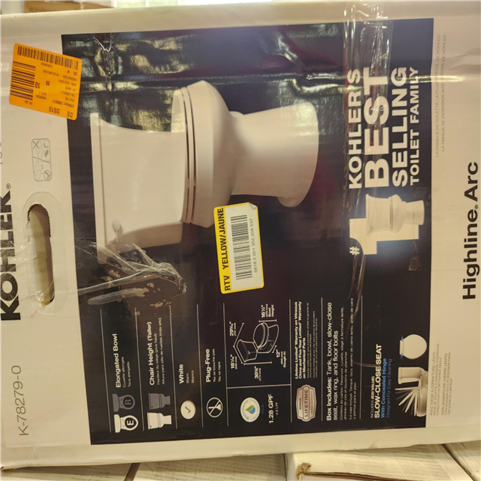 Phoenix LIKE NEW Mixed Kohler Bathroom Toilet Pallet of 4 (Inspect on Site)