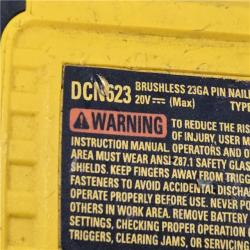 AS-IS DEWALT ATOMIC 20V MAX Lithium Ion Cordless 23 Gauge Pin Nailer Kit