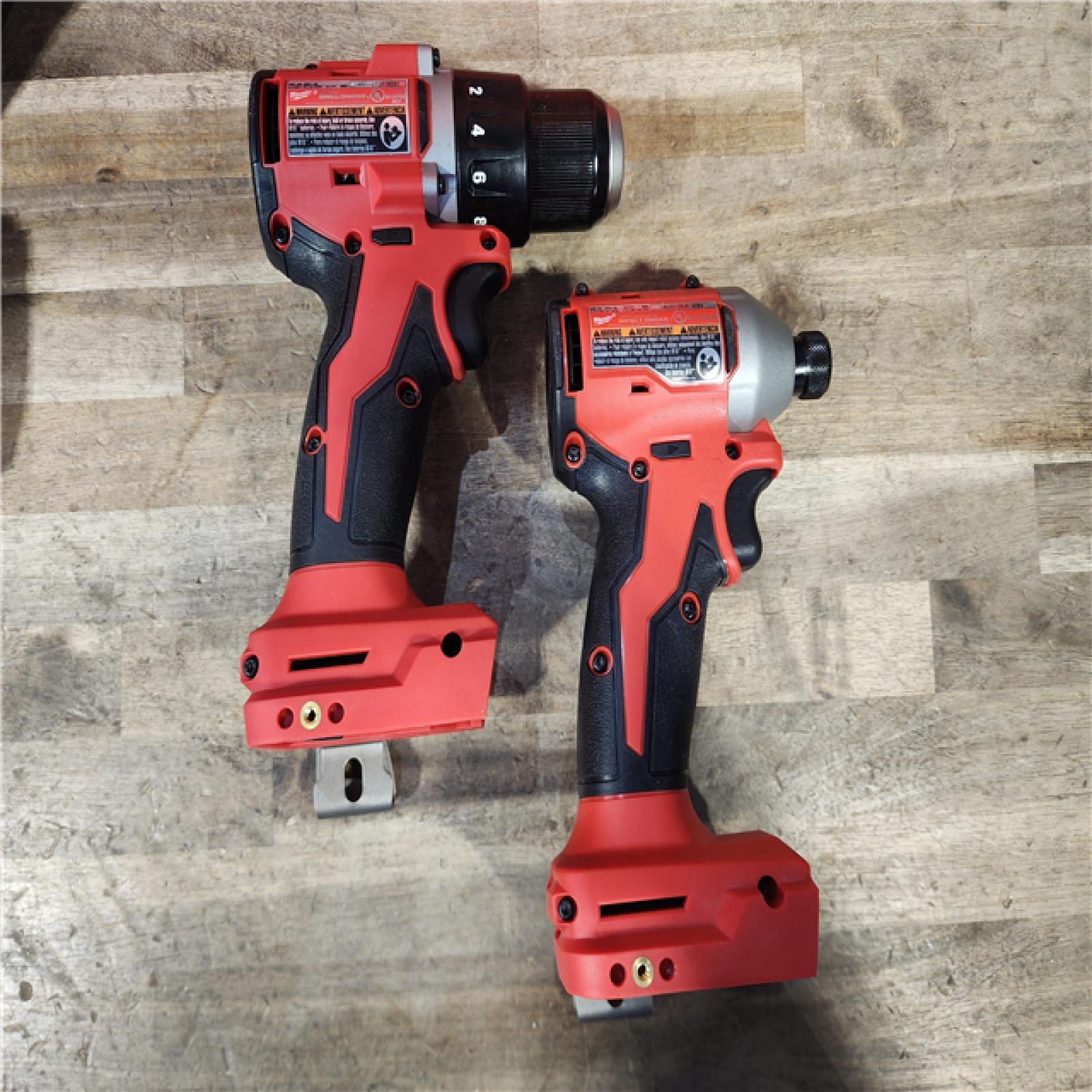 HOUSTON LOCATION - AS-IS Milwaukee M18 18V Lithium-Ion Brushless Cordless Compact Drill/Impact Combo Kit (2-Tool) W/(2) 2.0 Ah Batteries  Charger & Bag