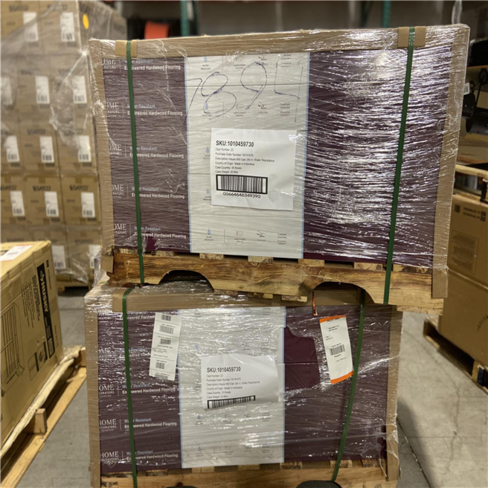 DALLAS LOCATION -Home Decorators Collection Hayes Mill Oak 3/8 in. x 5 in. Click-Lock Water Resistant Wire Brushed Engineered Hardwood Flooring (19.7 sq.ft./case) - 48 CASES