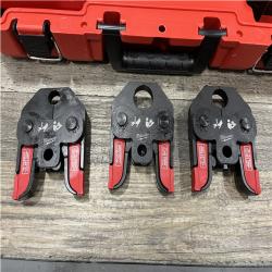 AS-IS Milwaukee 18V Lithium-Ion Cordless Short Throw Press Tool with 3 PEX Crimp Jaws Kit