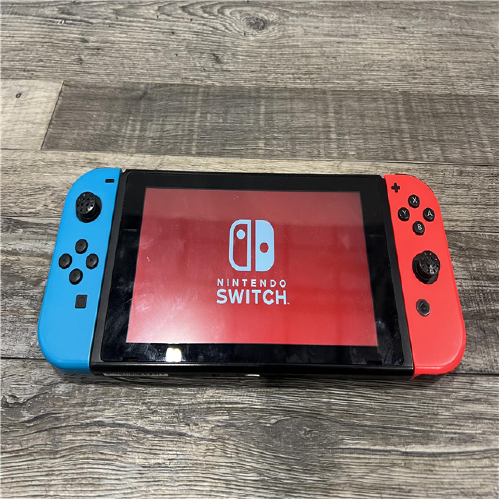 AS-IS Nintendo Switch -Neon Blue Joy-Con & Neon Red