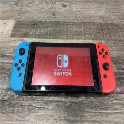 AS-IS Nintendo Switch -Neon Blue Joy-Con & Neon Red