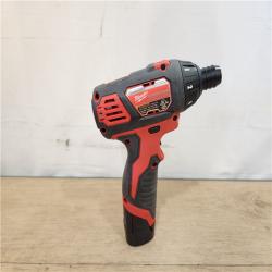 AS-IS- Milwaukee M12 FUEL 12-Volt Lithium-Ion Brushless Cordless 1/4 in. Hex 2-Speed Screwdriver Kit W/(2) 2.0h Batteries & Hard Case