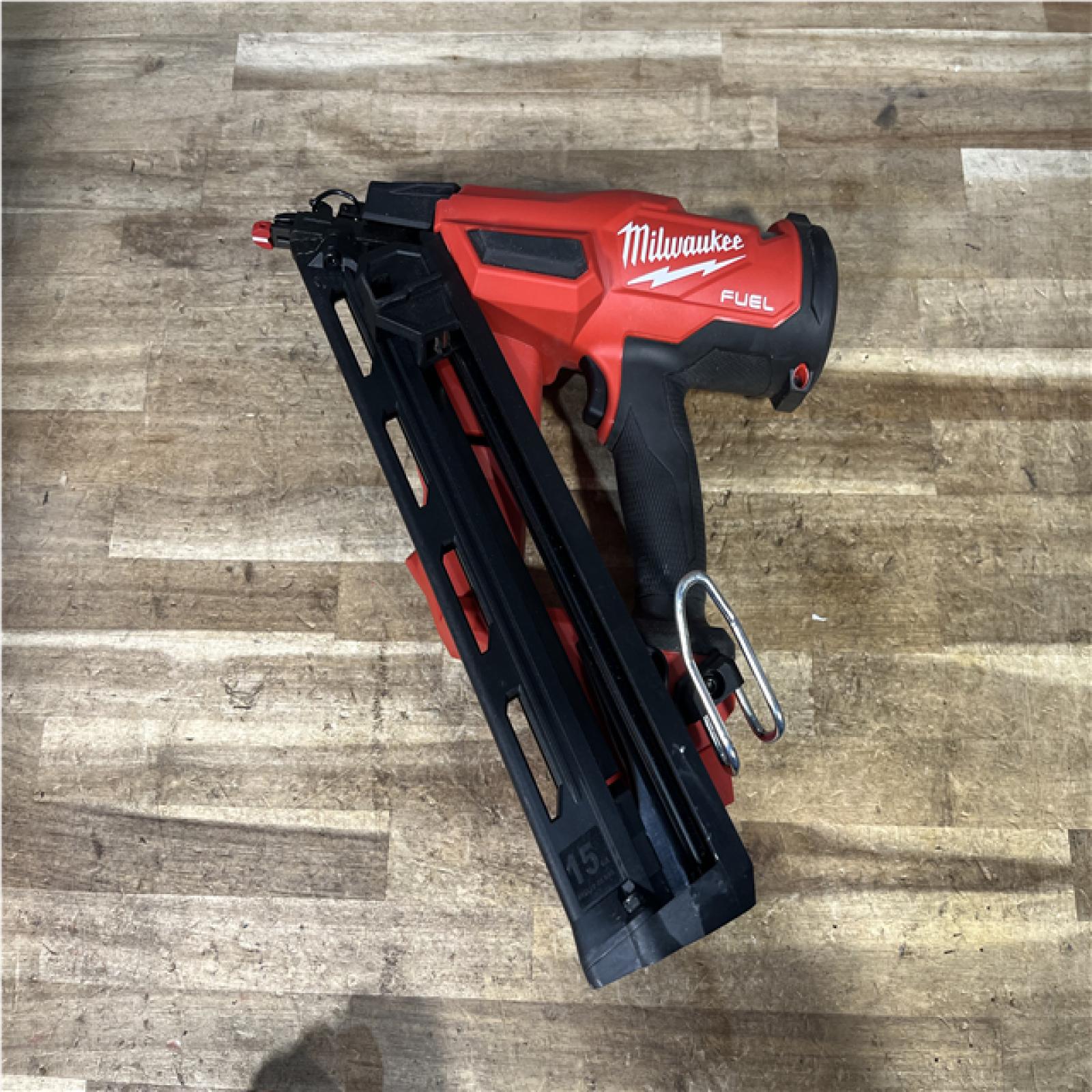 Houston Location AS-IS Milwaukee FUEL 18V Lithium-Ion Brushless Cordless Gen II 15-Gauge Angled Nailer (Tool-Only)