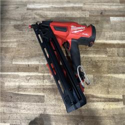 Houston Location AS-IS Milwaukee FUEL 18V Lithium-Ion Brushless Cordless Gen II 15-Gauge Angled Nailer (Tool-Only)