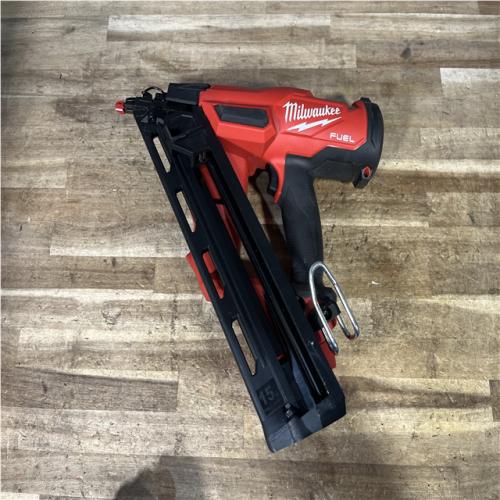 Houston Location AS-IS Milwaukee FUEL 18V Lithium-Ion Brushless Cordless Gen II 15-Gauge Angled Nailer (Tool-Only)