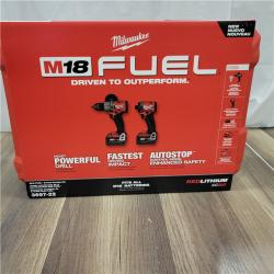 AS-IS Milwaukee M18 FUEL 18V Lithium-Ion Brushless Cordless Hammer Drill and Impact Driver Combo Kit (2-Tool) with 2 Batteries