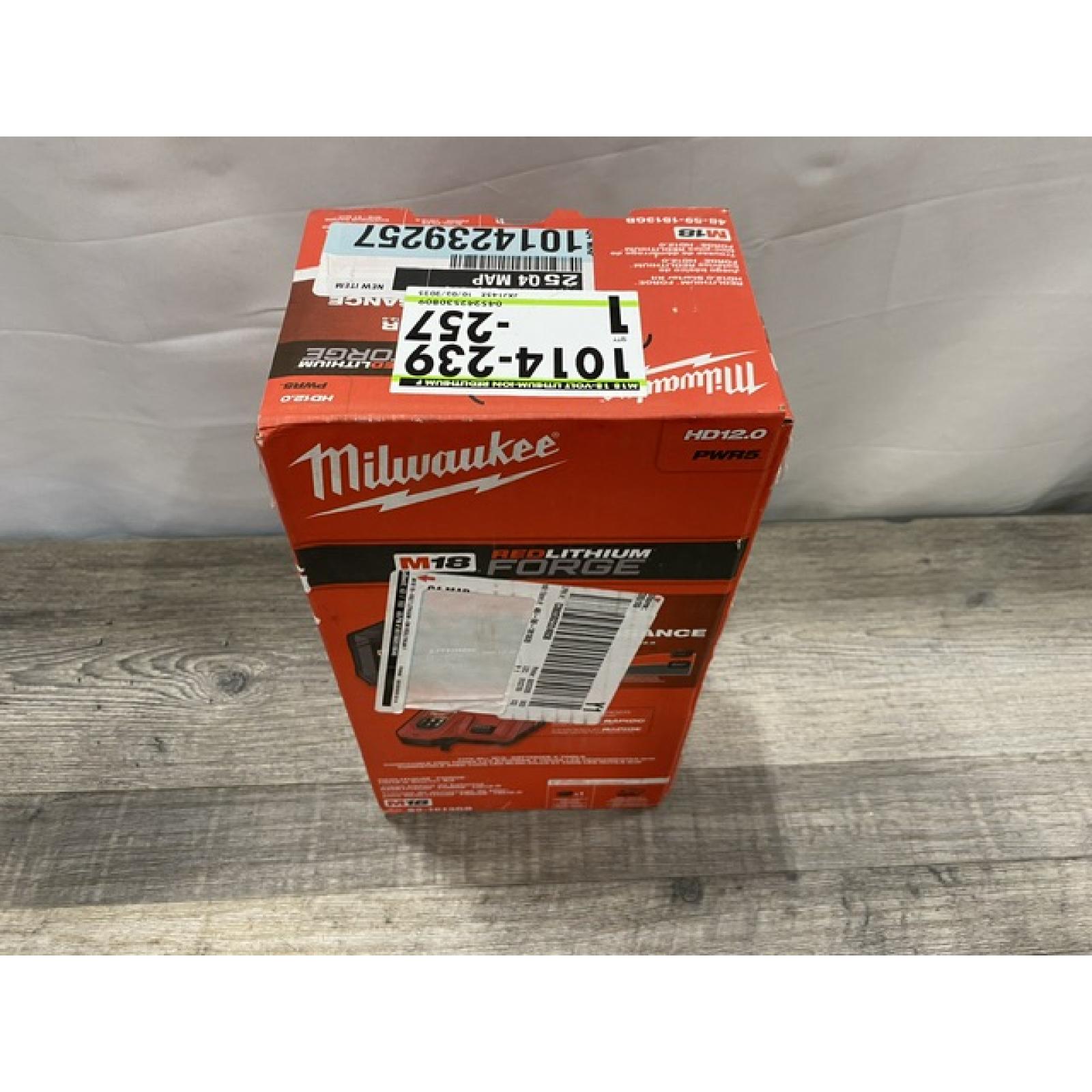 NEW - Milwaukee 18-Volt Lithium-Ion REDLITHIUM FORGE Starter Kit with 12. 0Ah Battery and Charger