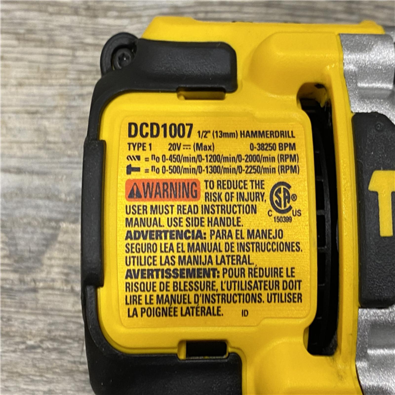 AS-IS DEWALT 20V XR Lithium-Ion Cordless Hammer Drill Kit