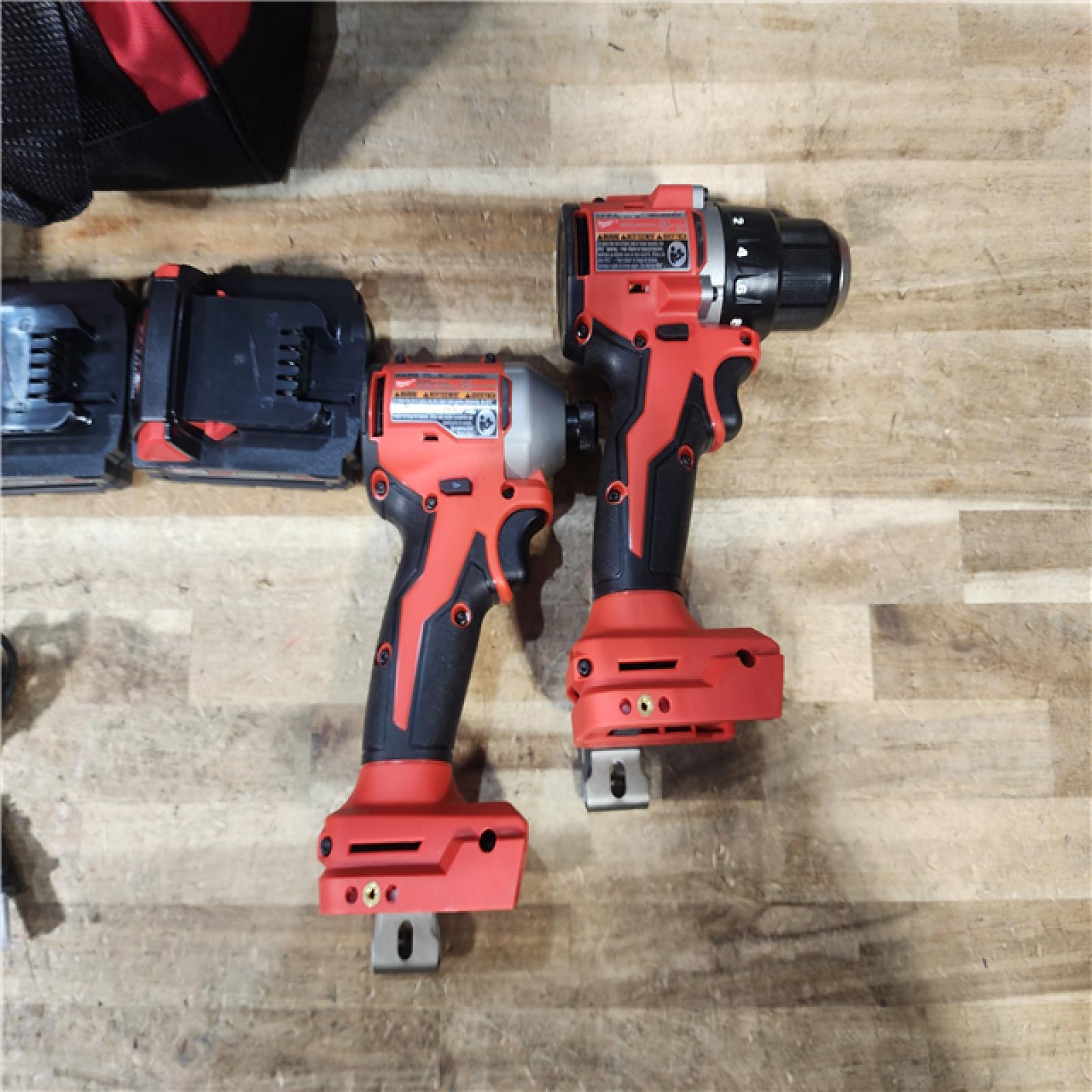 HOUSTON LOCATION - AS - IS Milwaukee 18V Lithium-Ion Brushless Cordless Compact Drill/Impact Combo Kit