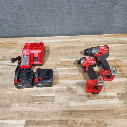 HOUSTON LOCATION - AS-IS MILWAUKEE 2 TOOL COMBO KIT W/ (2) BATTERY & CHARGER