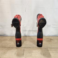 AS-IS- M12 12-Volt Lithium-Ion Brushless Cordless Subcompact Drill and Impact Driver Combo Kit W/2 Batteries and Bag (2-Tool)