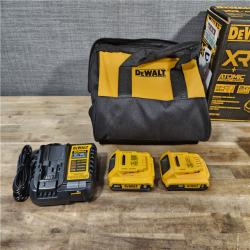 HOUSTON LOCATION - AS-IS DEWALT 20V MAX XR Cordless Drill/Driver, ATOMIC Impact Driver 2 Tool Combo Kit, (2) 2.0Ah Batteries, Charger, and Bag