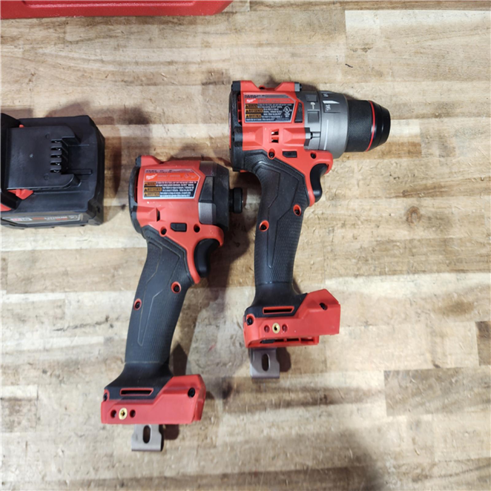 HOUSTON LOCATION - AS - IS Milwaukee FUEL 18V Lithium-Ion Brushless Cordless Hammer Drill and Impact Driver Combo Kit