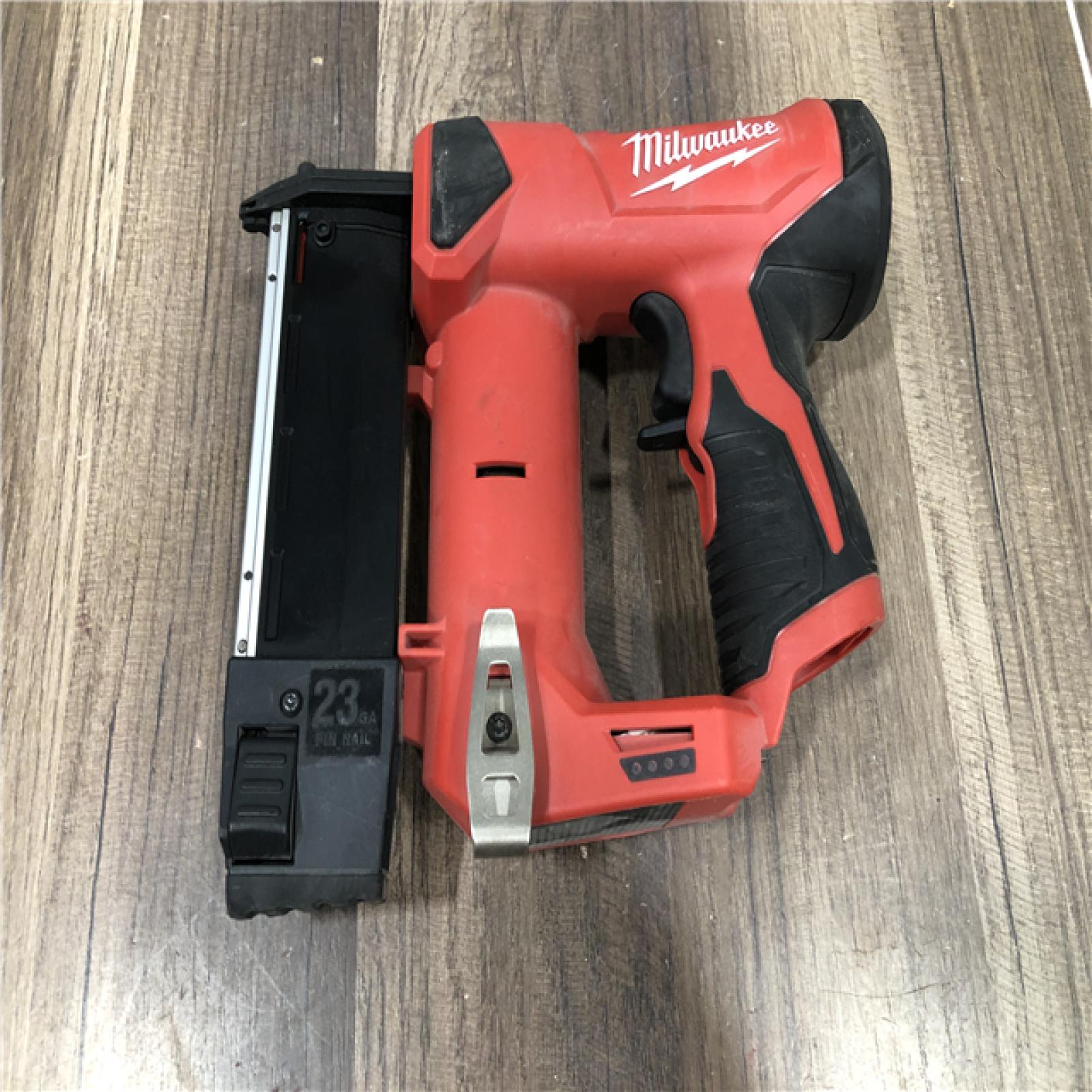 AS-IS Milwaukee M12 12-Volt 23-Gauge Lithium-Ion Cordless Pin Nailer (Tool-Only)
