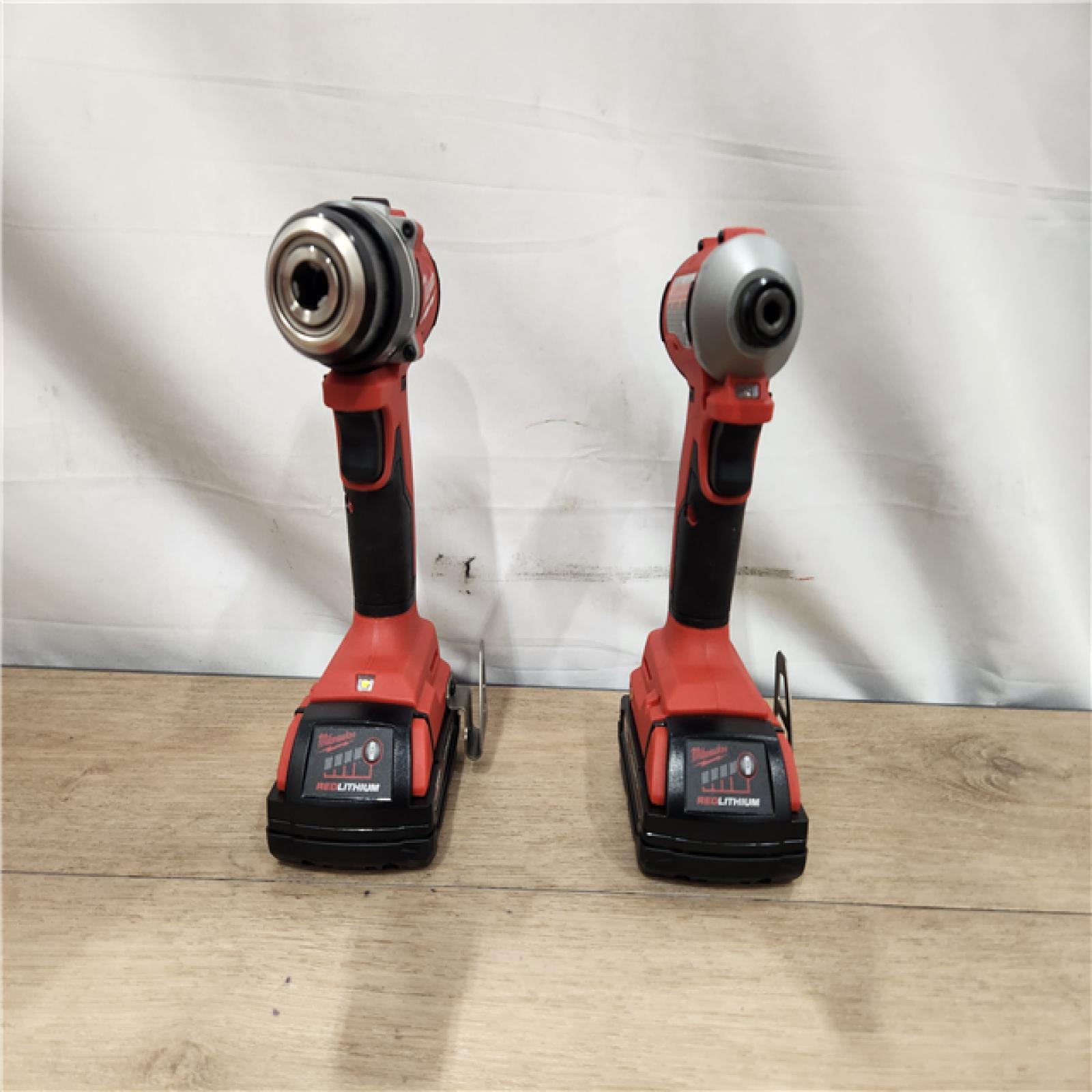 AS-IS- Milwaukee 18V Lithium-Ion Brushless Cordless Compact Drill/Impact Combo Kit