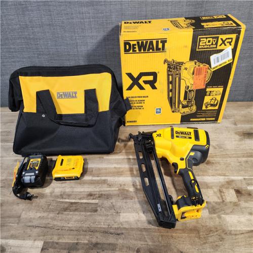 HOUSTON LOCATION - AS-IS DeWalt DCN660D1 20V 16 Gauge Cordless Angled Finish Nailer Kit W/ 2Ah Battery