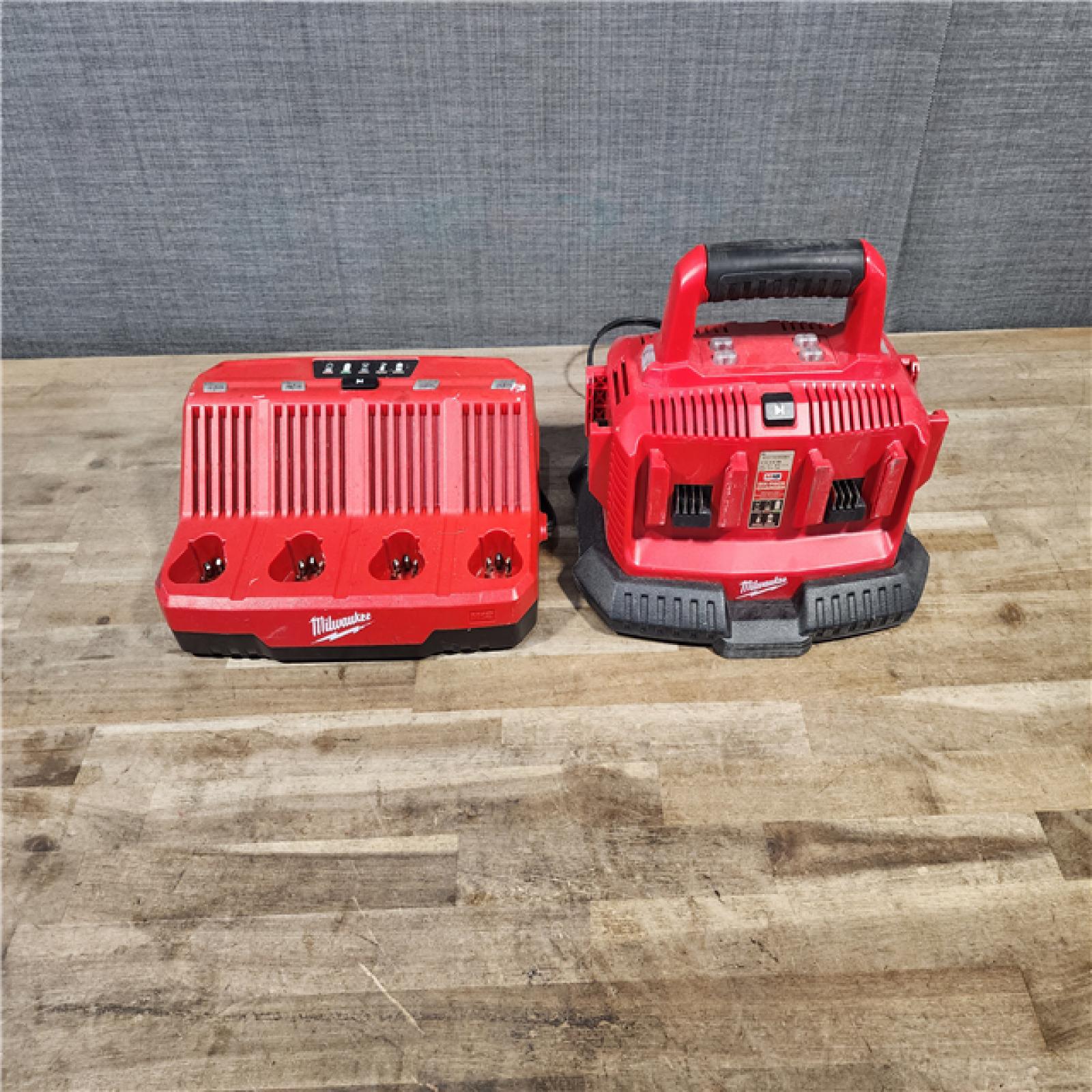HOUSTON LOCATION - AS-IS MILWAUKEE BATTERY CHARGER PACK QTY - 2