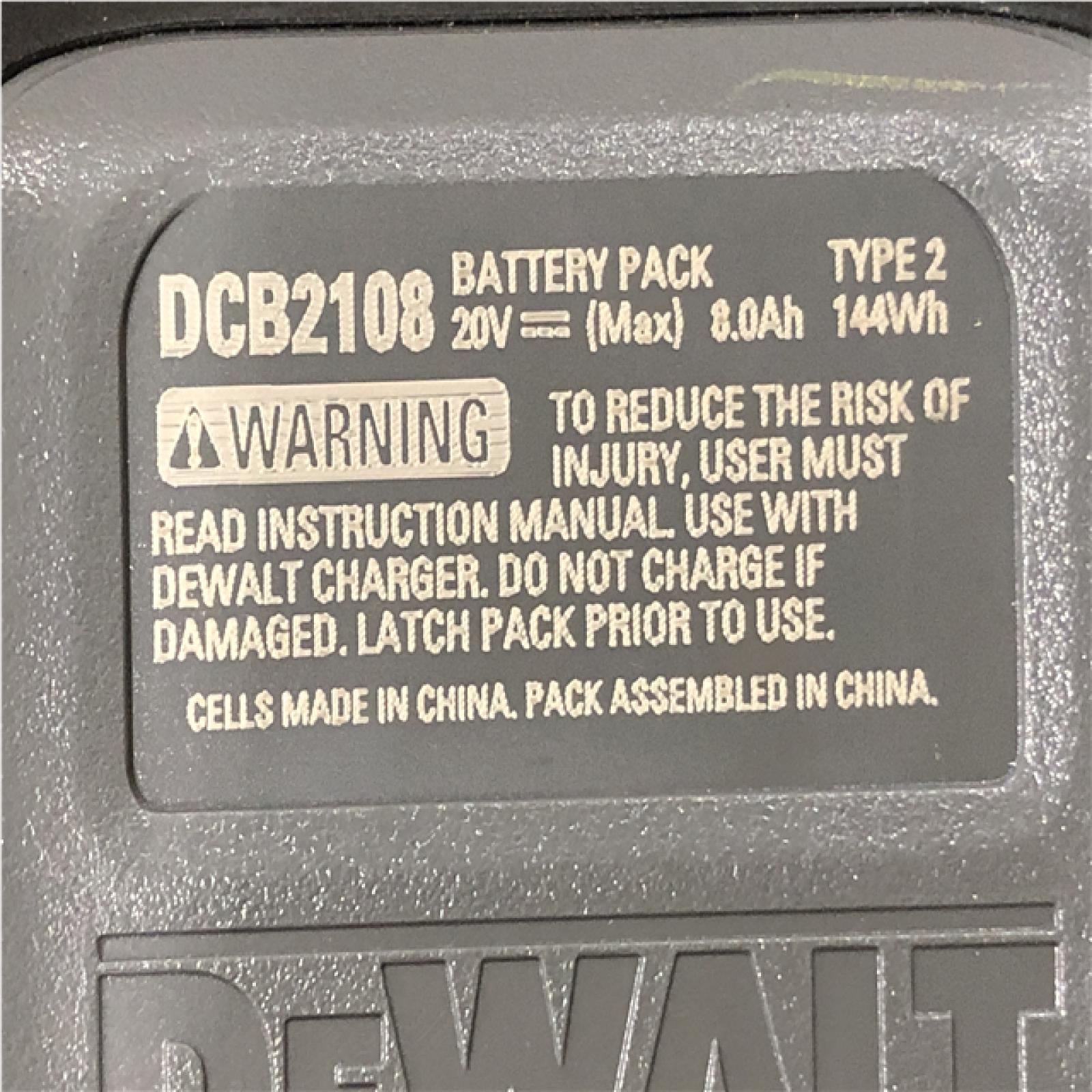 AS-IS DEWALT 20V XR Lithium-Ion Starter Pack with 8.0 Ah and 4.0 Ah Battery Packs and Charger
