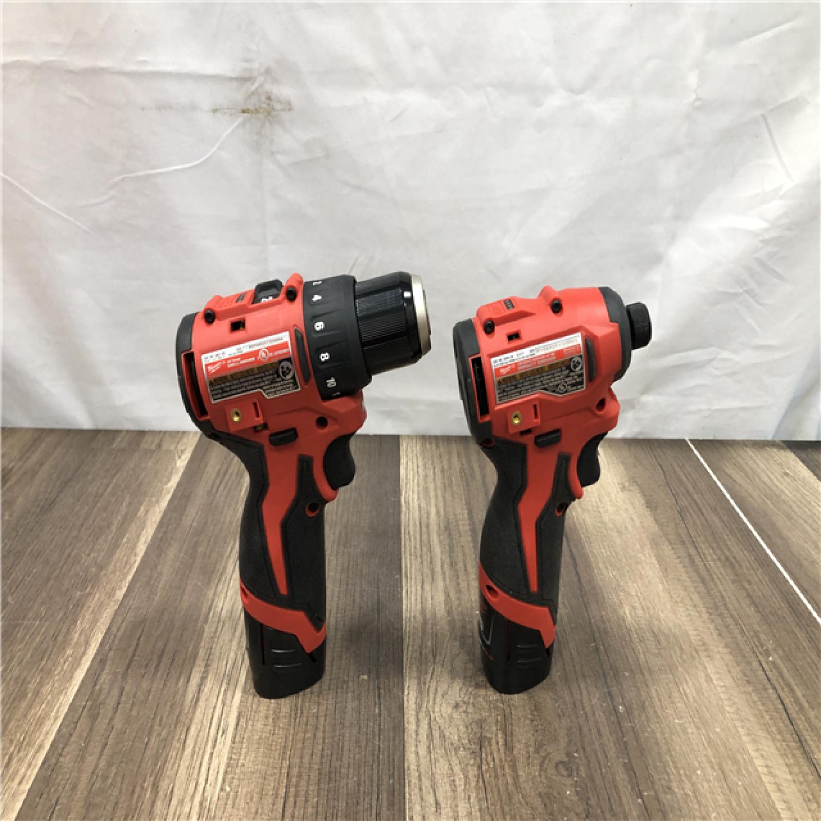 AS-IS Milwaukee 12-Volt Lithium-Ion Brushless Cordless Subcompact Drill and Impact Driver Combo Kit
