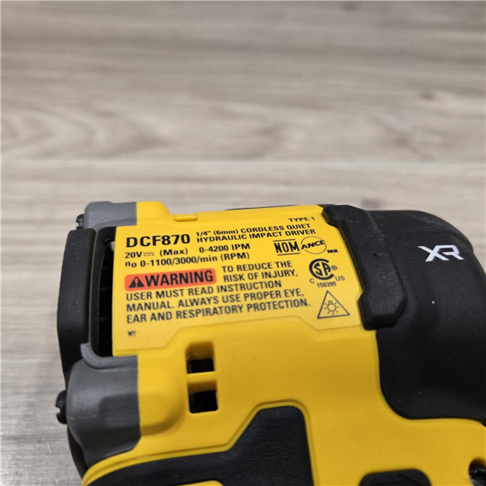 AS-IS DEWALT 20V MAX* XR Cordless 1/4 Quiet Hydraulic Impact Driver (Tool-Only)