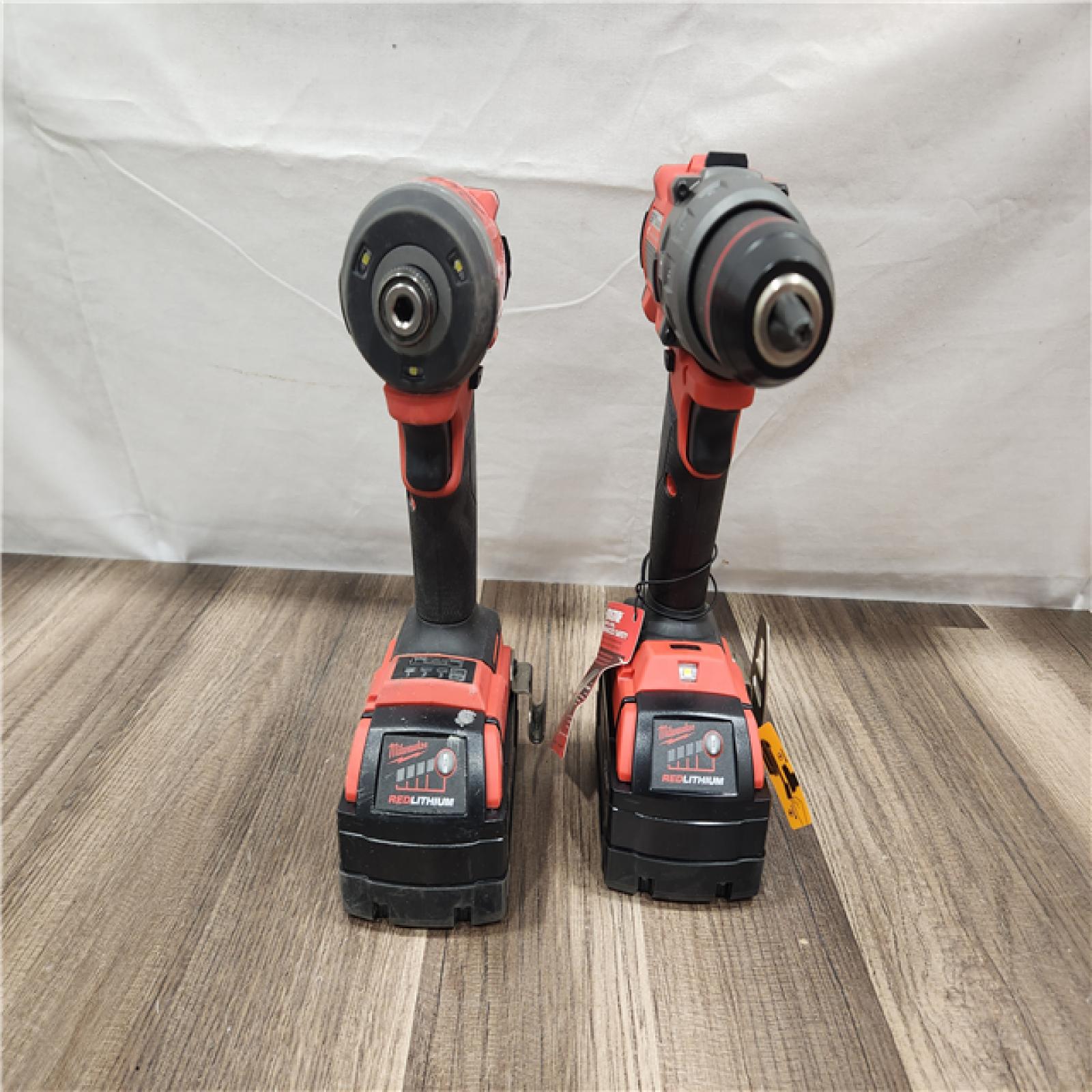 AS-IS- MILWAUKEE FUEL 18V Lithium-Ion Brushless Cordless Hammer Drill and Impact Driver Combo Kit