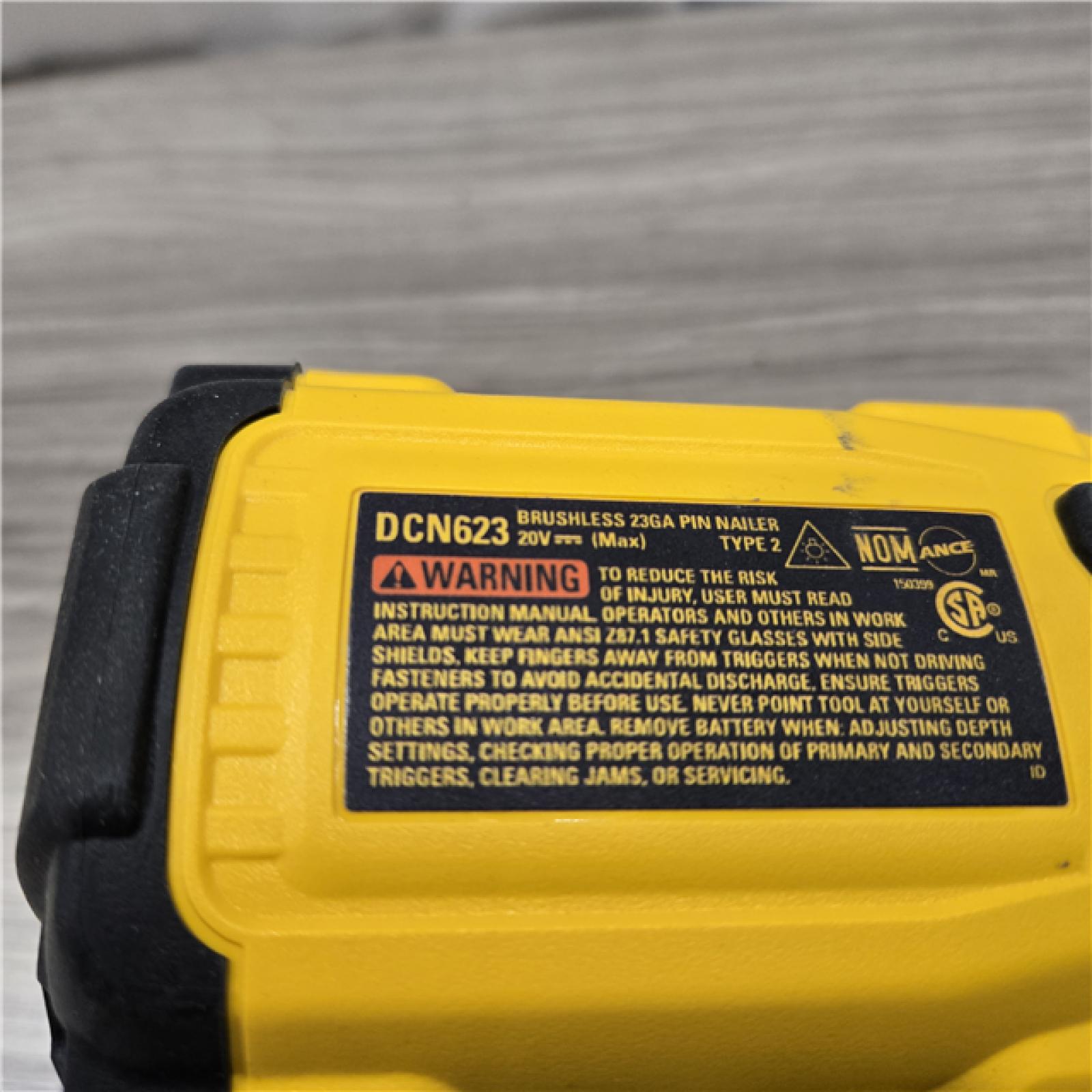 AS-IS DeWalt DCN623D1 20V MAX Atomic Compact Cordless Pin Nailer Kit