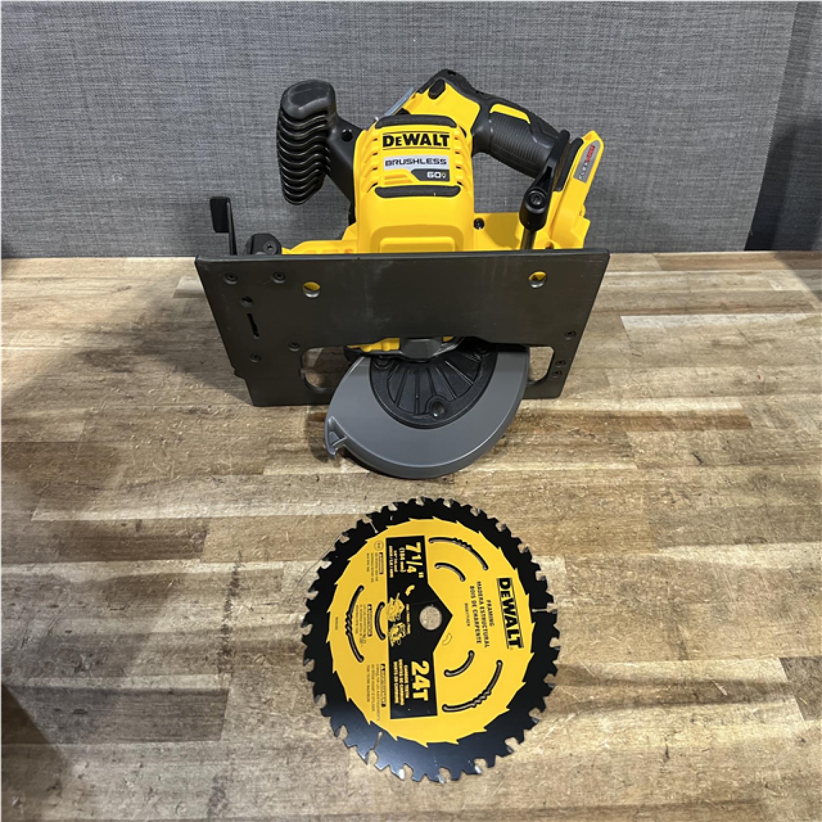 Houston Location AS-IS DEWALT FLEXVOLT 60V MAX Cordless Brushless 7-1/4 in. Circular Saw with Brake (Tool Only)