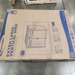 Phoenix NEW Suncast 5 ft. 10.5 in. W x 3 ft. 8.25 in. D x 6 ft. 5.5 in. H XL Plastic Resin Vertical Storage Shed in Peppercorn (Gray)