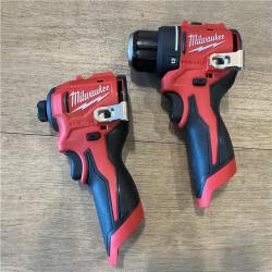 AS-IS Milwaukee 12-Volt Lithium-Ion Brushless Cordless Subcompact Drill and Impact Driver Combo Kit