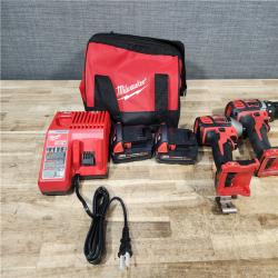 HOUSTON LOCATION - AS - IS Milwaukee 2 Tool Combo Kit W/ (2) Battery & Charger