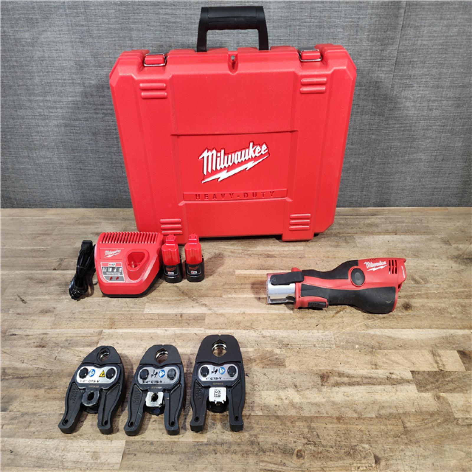 HOUSTON LOCATION - AS-IS M12 12-Volt Lithium-Ion Force Logic Cordless Press Tool Kit (3 Jaws Included) with Two 1.5 Ah Battery and Hard Case