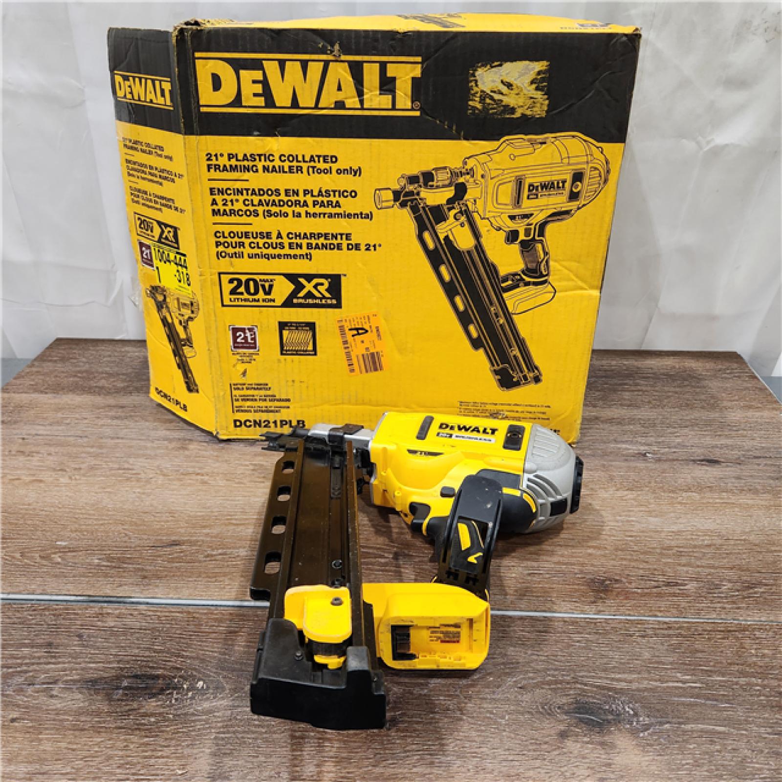 AS-IS DeWalt DCN21PLB 20V MAX 21-Degree Plastic Collated Framing Nailer (Bare Tool)