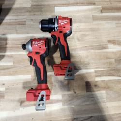HOUSTON LOCATION - AS-IS Milwaukee 18-Volt Lithium-Ion Brushless Cordless Compact Hammer Drill/Impact Combo Kit