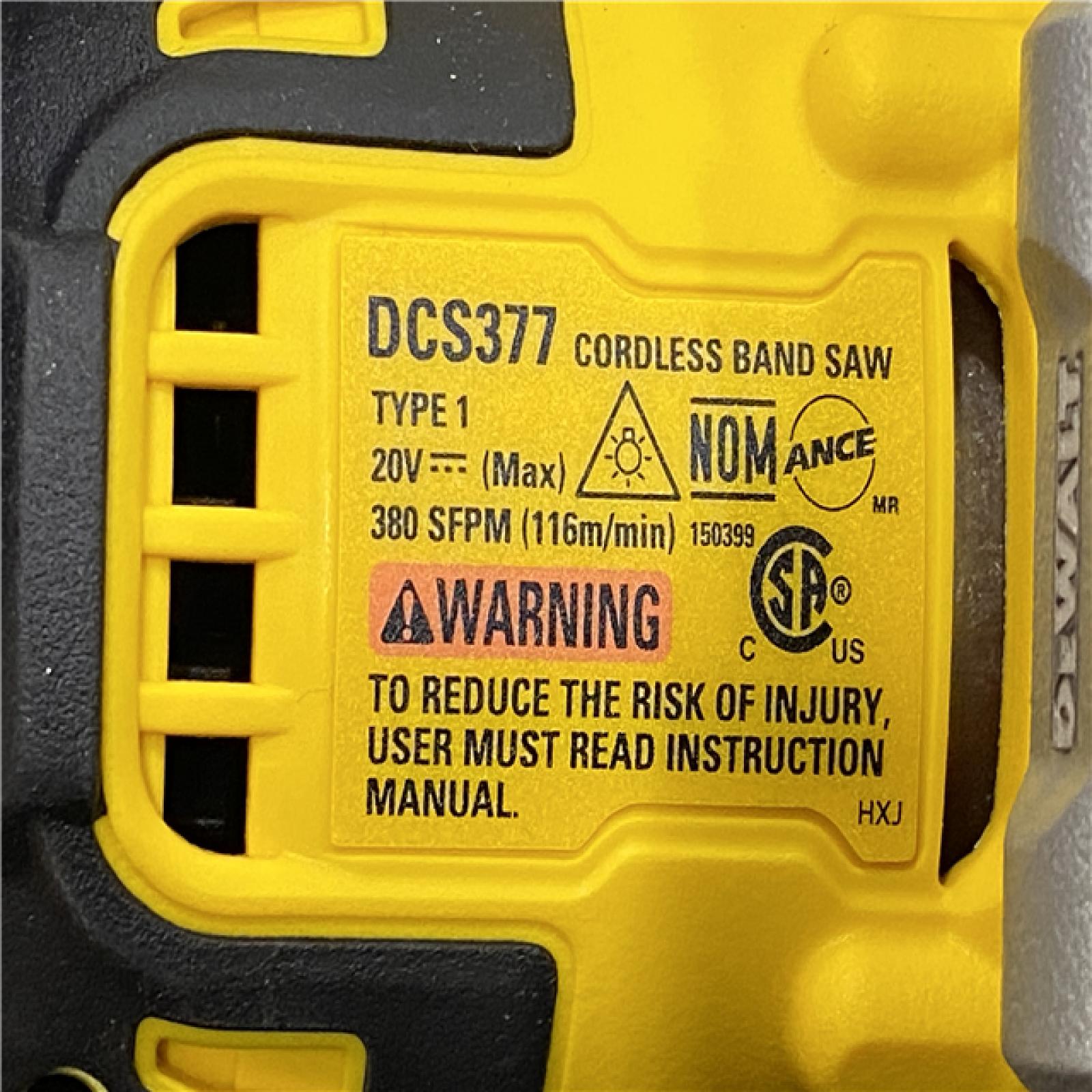 AS-IS DEWALT ATOMIC 20V MAX Cordless Brushless Compact 1-3/4 in. Bandsaw (Tool Only)