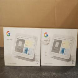 Phoenix NEW Google Nest Hub 2nd Gen - Smart Home Speaker and 7 in. Display with Google Assistant - Chalk (2-Pack)