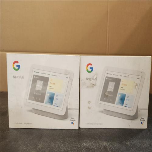 Phoenix NEW Google Nest Hub 2nd Gen - Smart Home Speaker and 7 in. Display with Google Assistant - Chalk (2-Pack)
