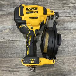 AS-IS DEWALT 20V MAX Lithium-Ion 15-Degree Electric Cordless Roofing Nailer Kit