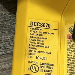 AS-IS DEWALT FLEXVOLT 60V MAX 16in. Brushless Cordless Battery Powered Chainsaw Kit