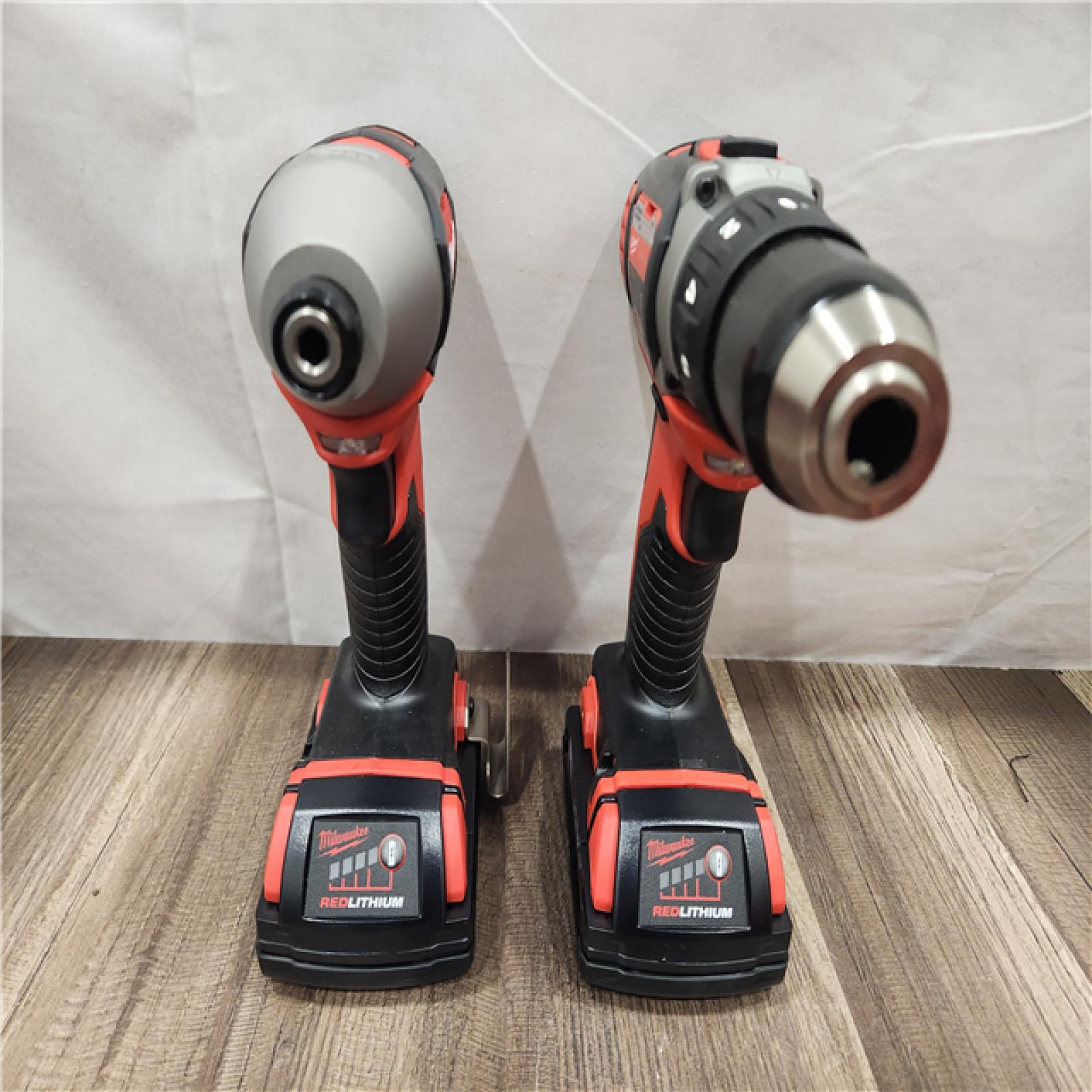 AS-IS- Milwaukee 18V Cordless Brushed 2-Tool Drill/Driver and Impact Driver Kit