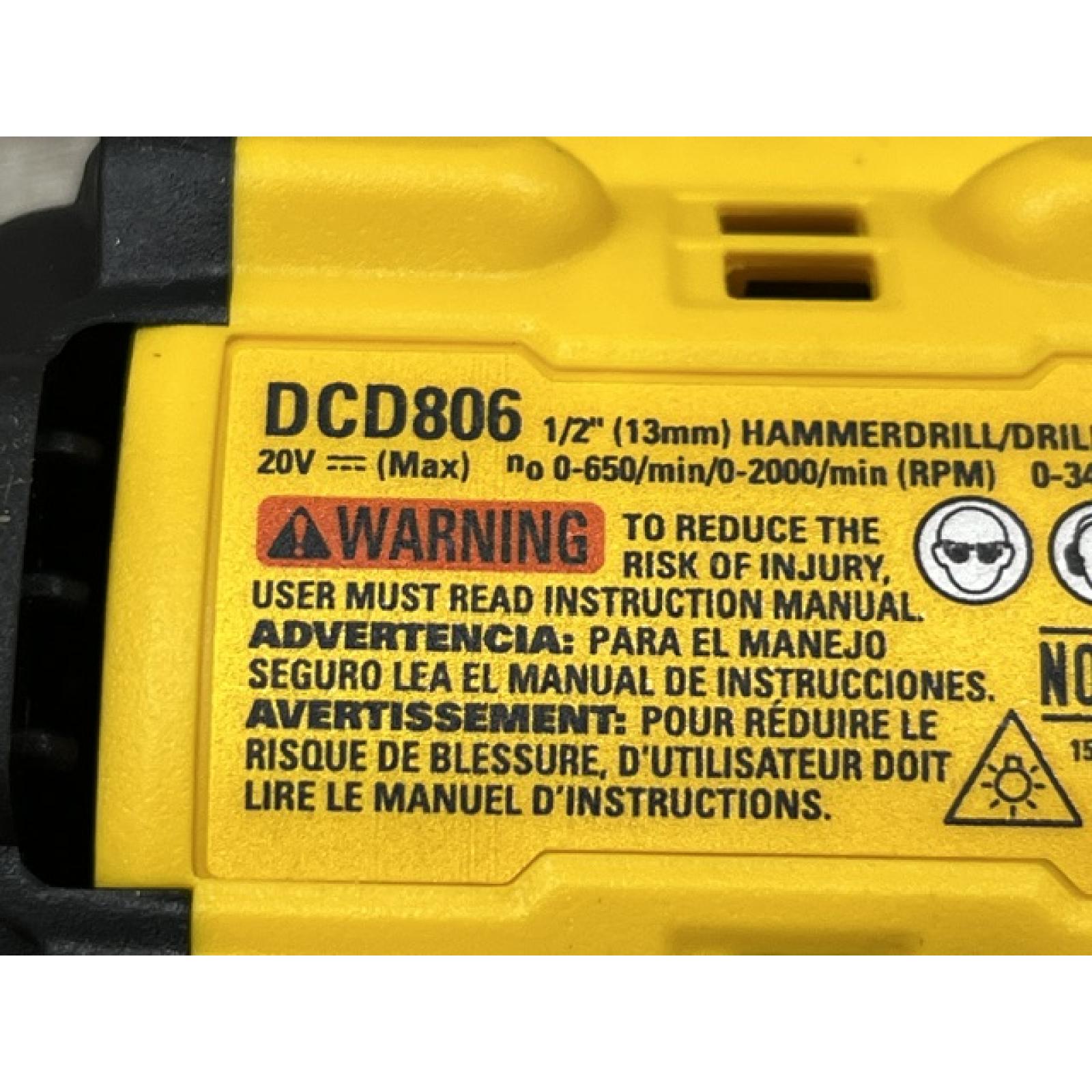 AS-IS DEWALT 20V XR Brushless Cordless 1/2 in. Hammer Drill (Tool-Only)