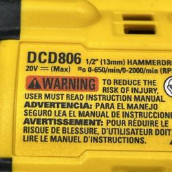 AS-IS DEWALT 20V XR Brushless Cordless 1/2 in. Hammer Drill (Tool-Only)