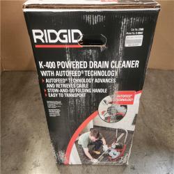Phoenix NEW RIDGID K-400 AutoFeed Drain Cleaning Snake Auger 120-Volt Drum Machine and C-32IW 3/8 in. x 75 ft. Cable + Tool Set & Gloves